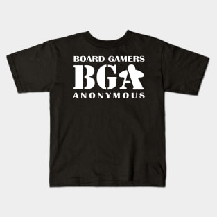 Official Board Gamers Anonymous White 2.0 Kids T-Shirt